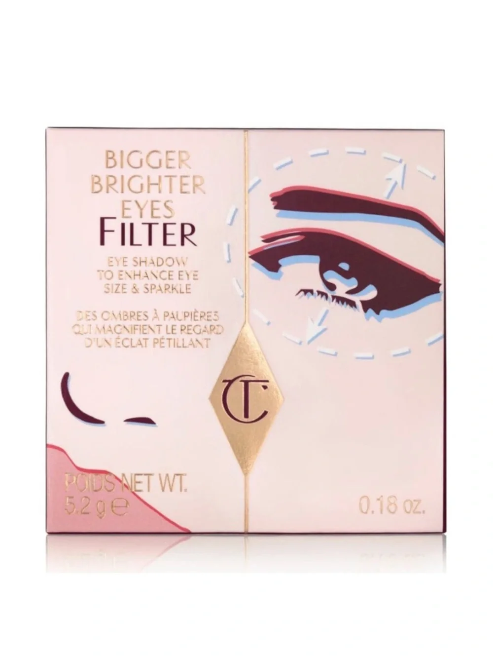 Charlotte Tilbury Bigger Brighter Eyes Eyeshadow Palette in Exagger-Eyes  5.1 g